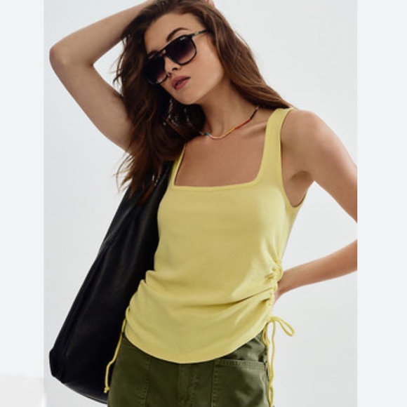 Brand new Pilcro Ribbed Ruched Tank Top - Picture 2 of 16